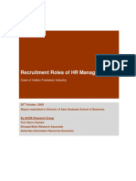 Recruitment Roles of HR Manager - Case of Indian Footwear Industry - AGSB Research Group