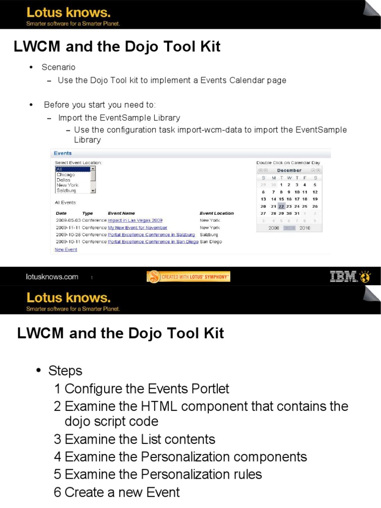 LWCM and The Dojo Tool Kit | PDF | Hypertext | Web Development
