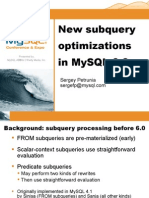 New Subquery Optimizations in MySQL 6