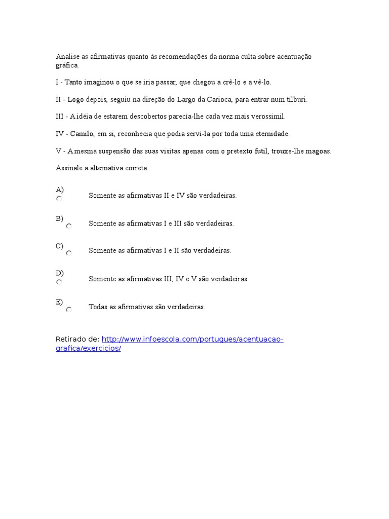 Dadas As Funções Analise As Afirmativas Seguintes