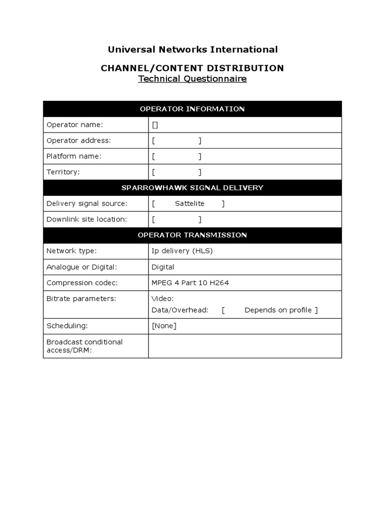 Universal Networks International Overview | PDF