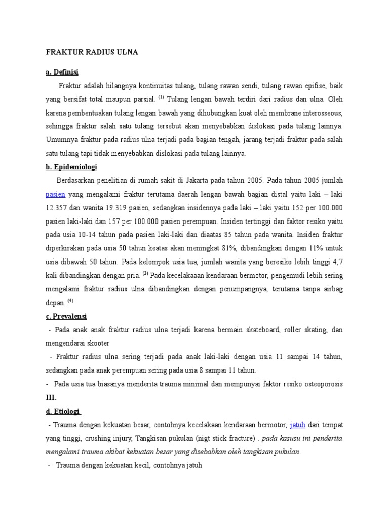 Fraktur Radius Ulna | PDF