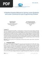 A Modified Simplex Method For Solving Linear-Quadratic and Linear Fractional Bi-Level Programming Problem