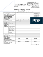 Islamabad Electric Supply Company: Job Application Form