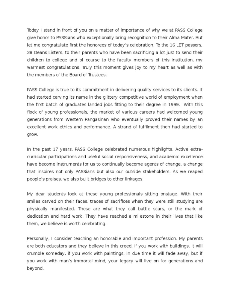 Draft Speech of Crmm Profession Teachers