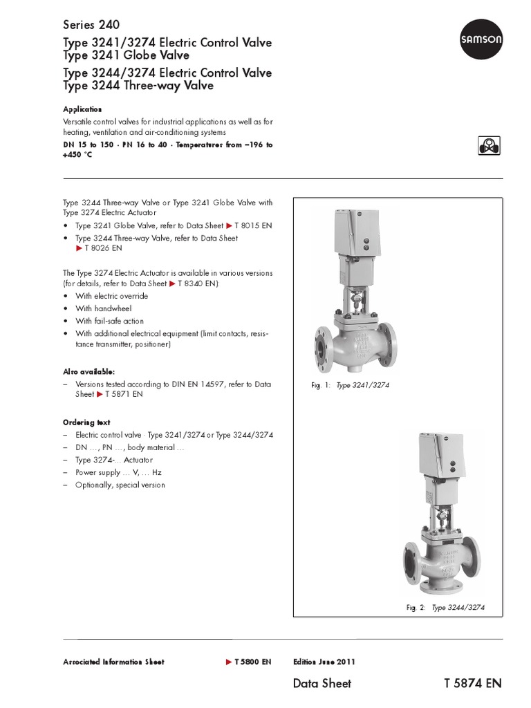 T58740en PDF PDF Valve Electrical Engineering