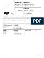 UKAS Scope of Accreditation