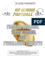 HS Football Program Building, Team Bonding and Fundraising Concepts, 2015