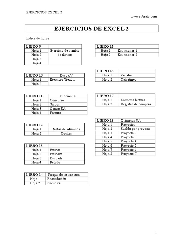 Ejercicios Prácticos de Excel 2 | PDF | Hoja de cálculo | Microsoft Excel