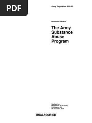 r600_85 Army Substance Abuse Drug Program