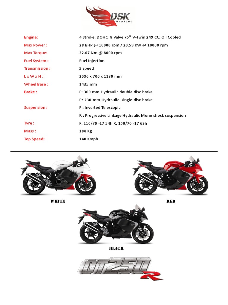 Motorcycle Specs for Enthusiasts | PDF