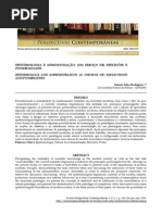 Epistemologia e Administração Reflexões