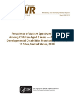 Prevelance of autism in United States