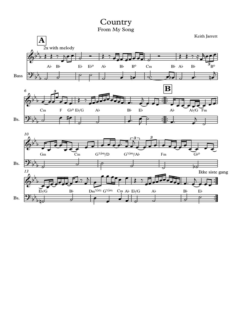 Country Keith Jarrett Pdf Divertissement General Keith jarrett/gary peacock/jack de johnette: country keith jarrett pdf
