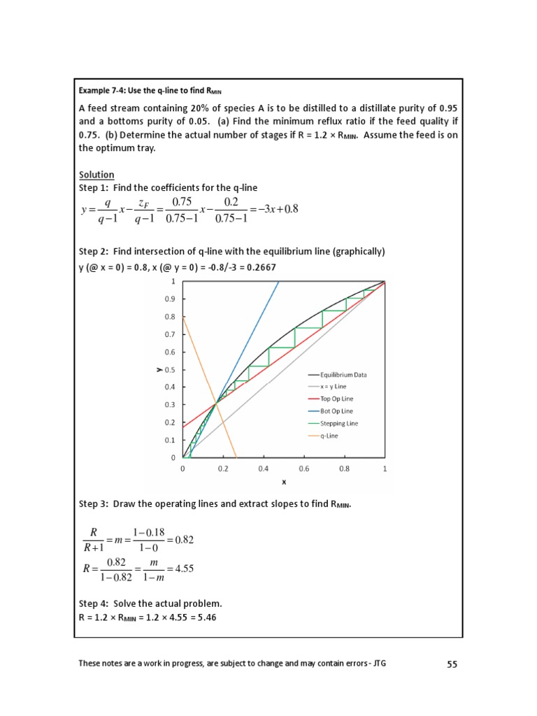 Separation Process Example7-4 | PDF