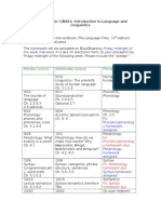 SYLLABUS For LIN201: Introduction To Language and Linguistics