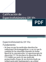 Calibración de Espectrofotómetro UV-Vis: Fundamentos, Instrumentación y Pruebas