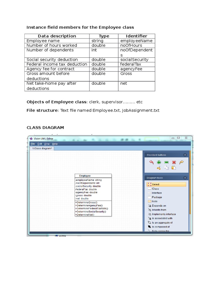 Employee Class Instance Fields Overview | PDF | Career & Growth