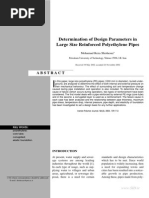 Determination of Design Parameters in Large Size Reinforced Polyethylene Pipes