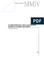 La Administración como conocimiento científico: un estudio descriptivo