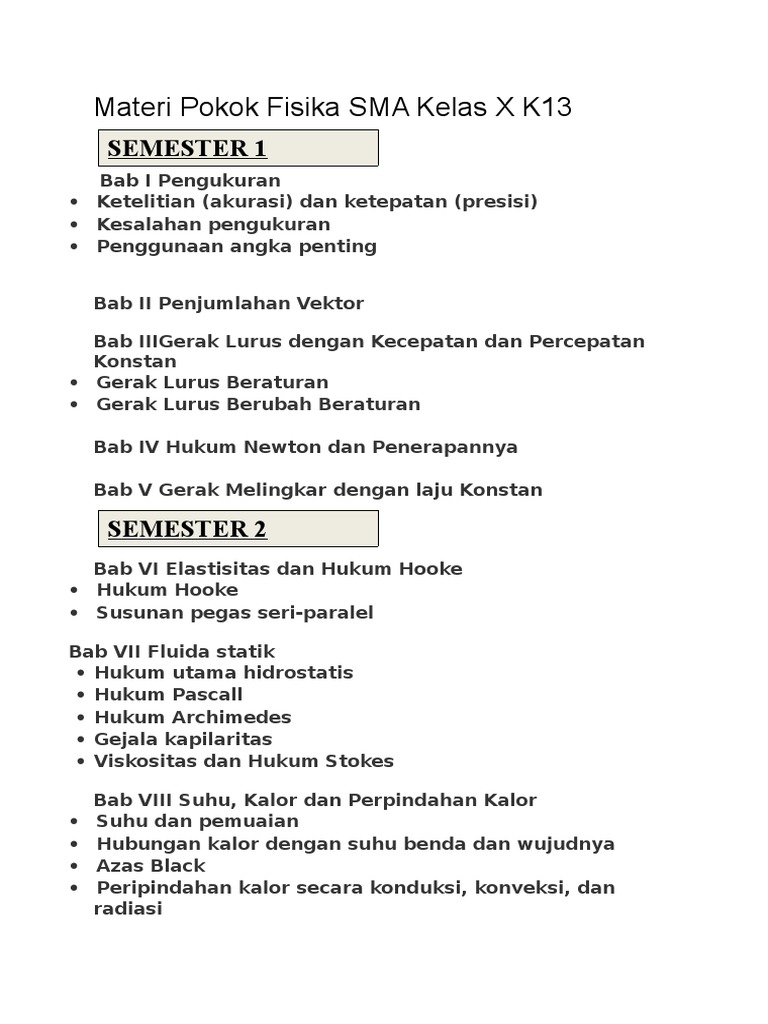 Contoh Soal Fisika Kelas 10 Semester 2 Tentang Hukum Newton