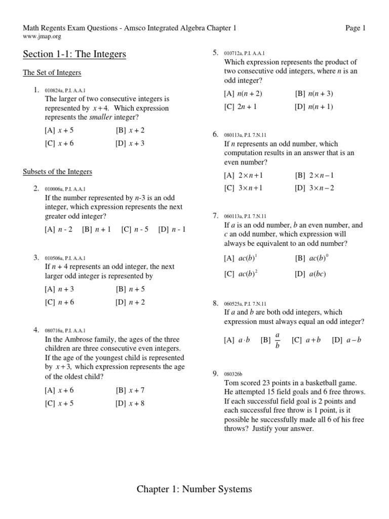 Algebra 1 pre ap semester 1 review answers image