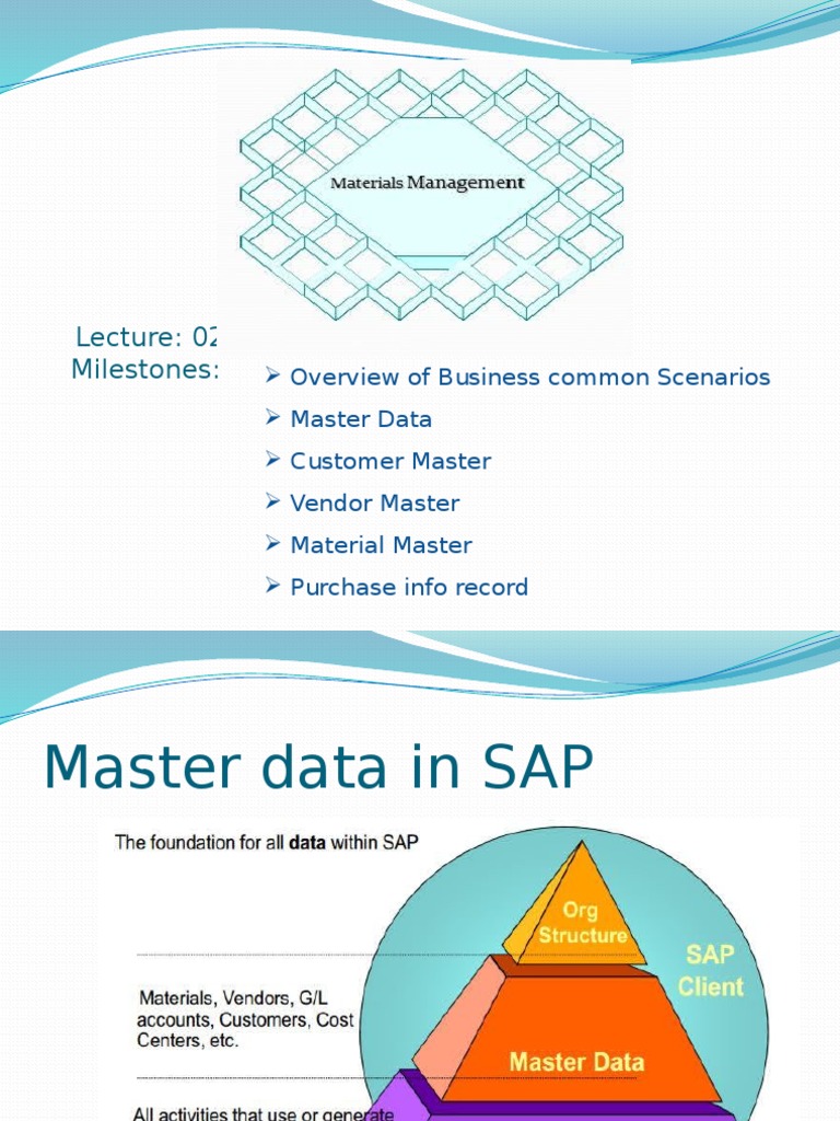 SAP MM Lecture 02 - Master Data Overview - 09012015 | PDF ...