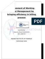 Improvement of Working Capital Management by Bringing Efficiency in Billing Process