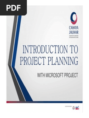 INTRODUCTION TO PROJECT PLANNING