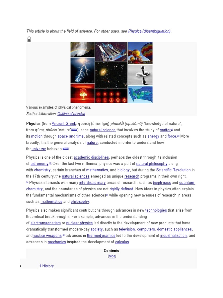 Understanding Physics: A Comprehensive Guide | PDF | Science ...
