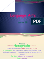 Language Arts Week 18