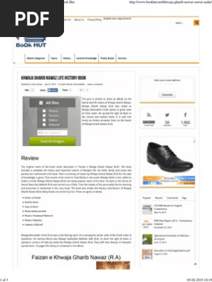 Khwaja Gharib Nawaz Life History Book - Book Hut