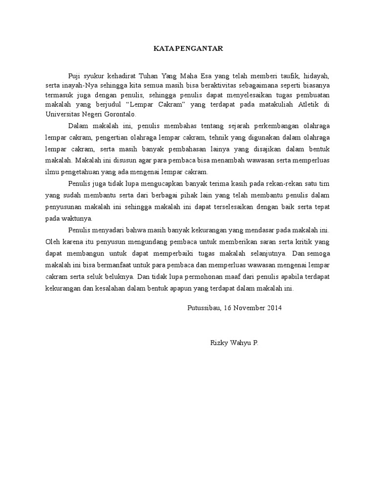 Makalah Lempar Cakram