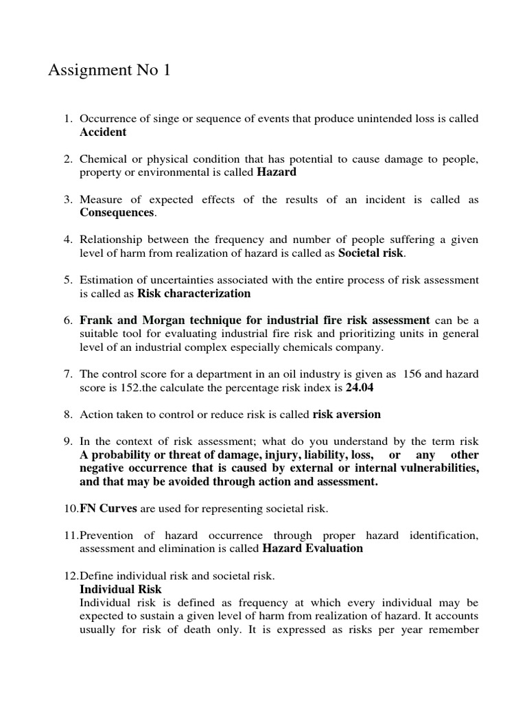 HSE | Risk Assessment | Risk