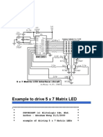 Example to Drive 5 x 7 Matrix LED