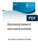 Electrochemical Treatment of Reverse Osmosis Concentrates: Jelena Radjenovic, Arseto Bagastyo, Korneel Rabaey