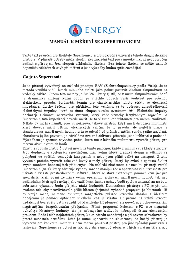 Supertronic Manual | PDF