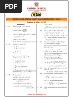 NSTSE 2015 Class 11 PCM Answer Key & Solution