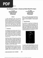 The Robonaut Hand: Dexterous Robot Hand For Space
