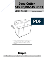 Docu Cutter DC-545 HC/DC-545 HCEX: Instruction Manual