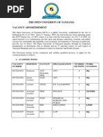 Out Vacancy Announcement 2015