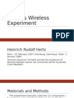 Hertz' Wireless Experiment