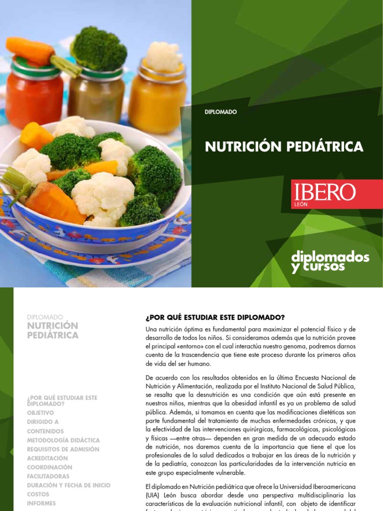 Diplomado en Nutrición Pediátrica | PDF | Nutrición | Dieta y nutrición