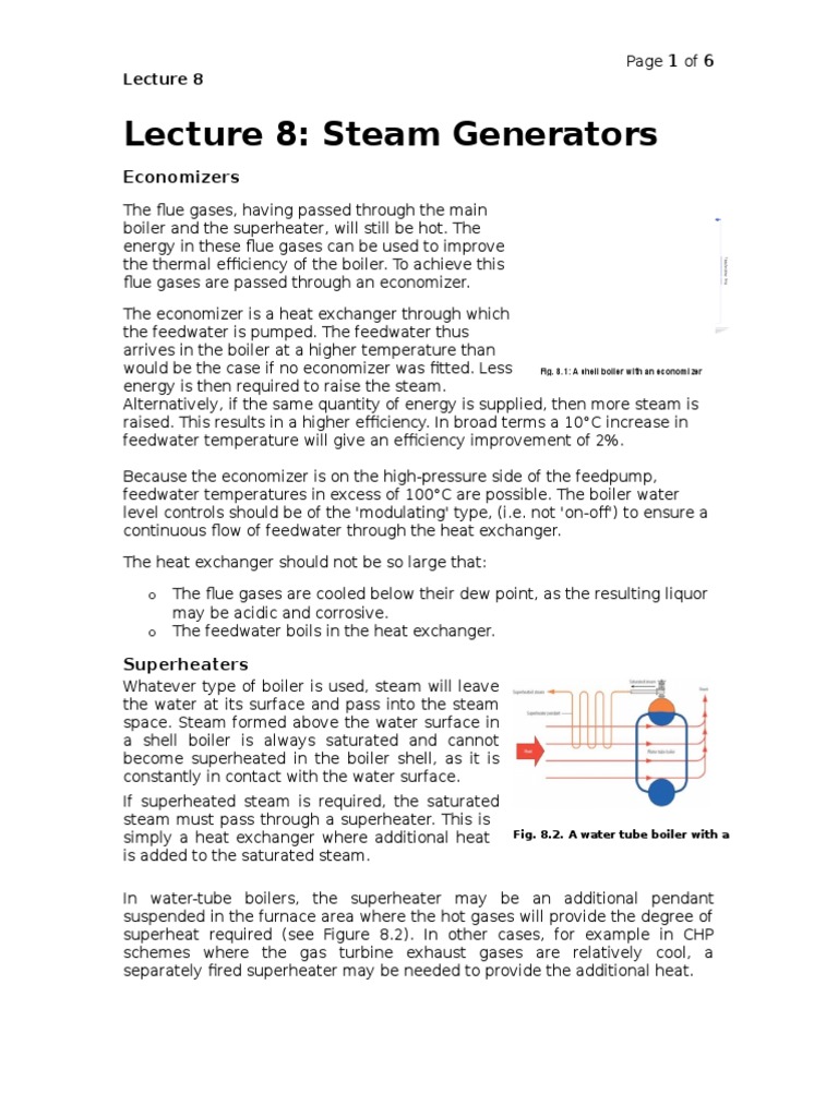 Lecture 8: Steam Generators: Fig. 8.1: A Shell Boiler With An ...