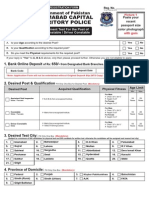 Islamabad Police Form