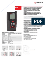 WDM 3-12 Laser Distance Measuring Unit: Technical Data (As Per ISO 16331-1)