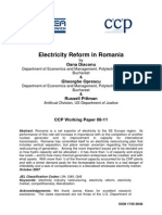 Electricity Reform in Romania: Restructuring Plans and Key Issues