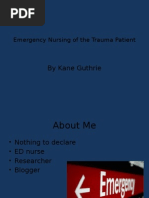 By Kane Guthrie: Emergency Nursing of The Trauma Patient