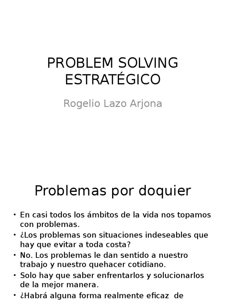 problem solving estratégico pdf