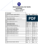 Calendario Académico 2012-20